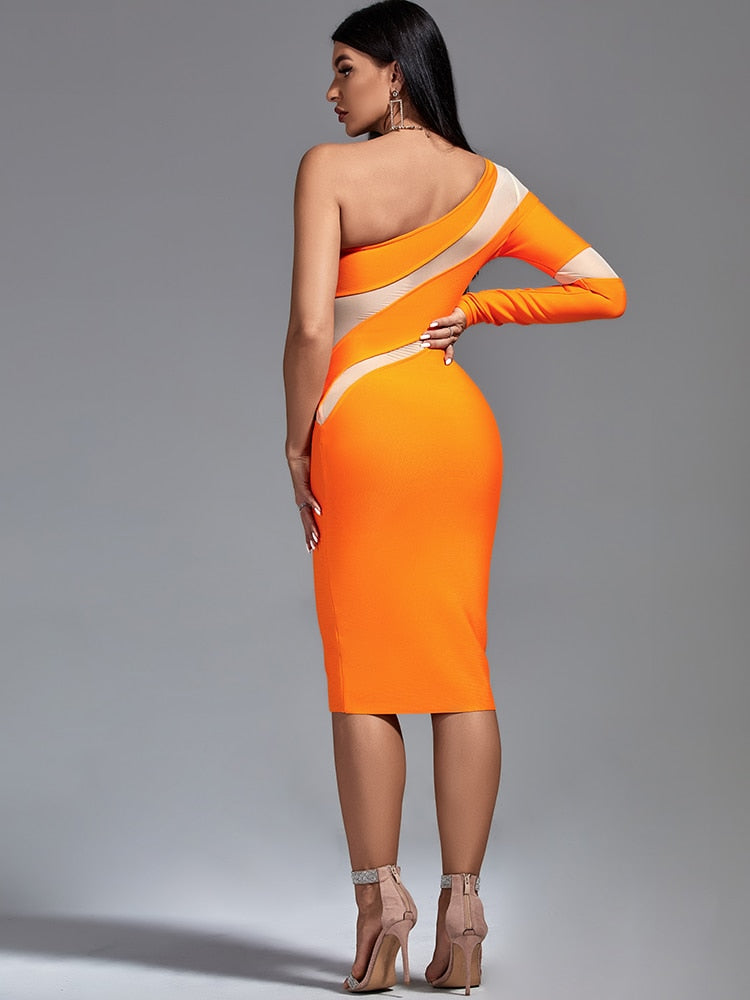 Orange Bodycon Dress