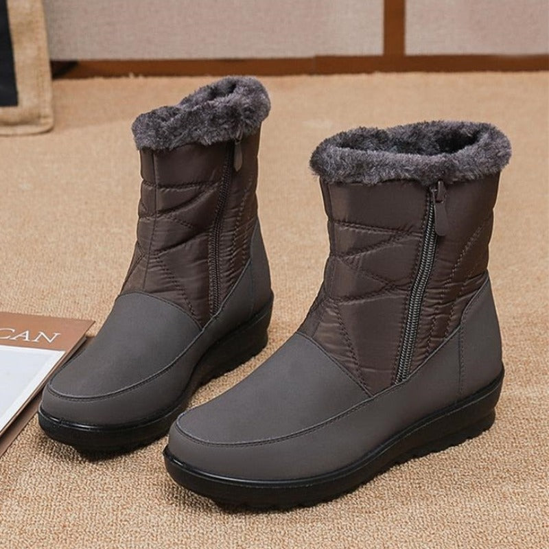  Groovywish Women Waterproof Fur Boots Zipper Thick Sole Orthopedic Shoes -  - DYAVOR® 