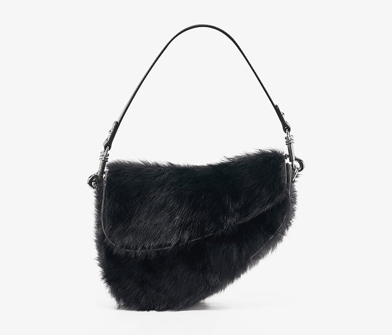  Shearling Women's Shoulder Purse - Hand Bag - DYAVOR® 