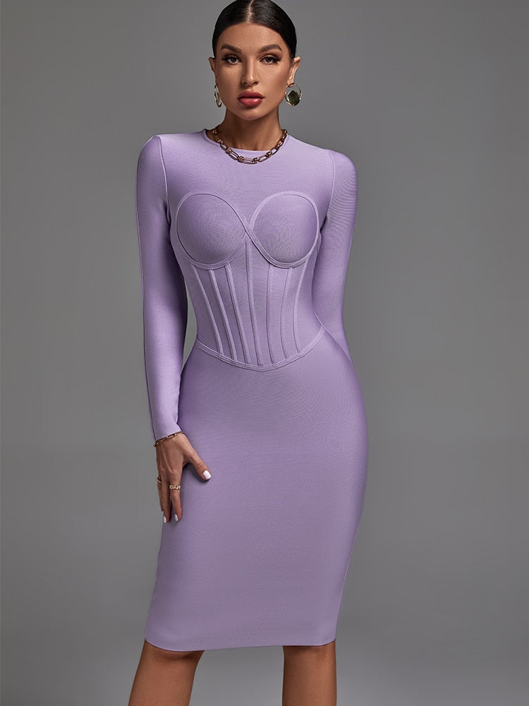 Long Sleeve Bandage Dress