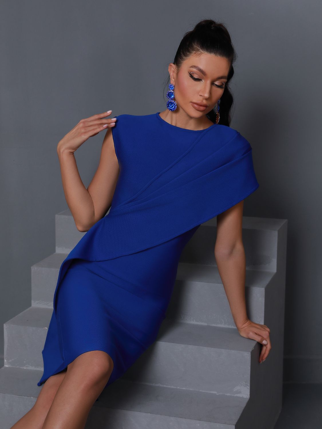  Elegant Blue Ruffle Dress - Dresses - DYAVOR® 