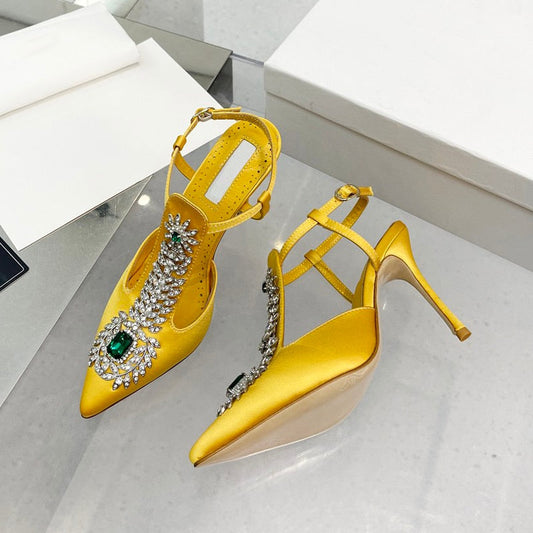  New women's high heels crystal decorative sandals -  - DYAVOR® 