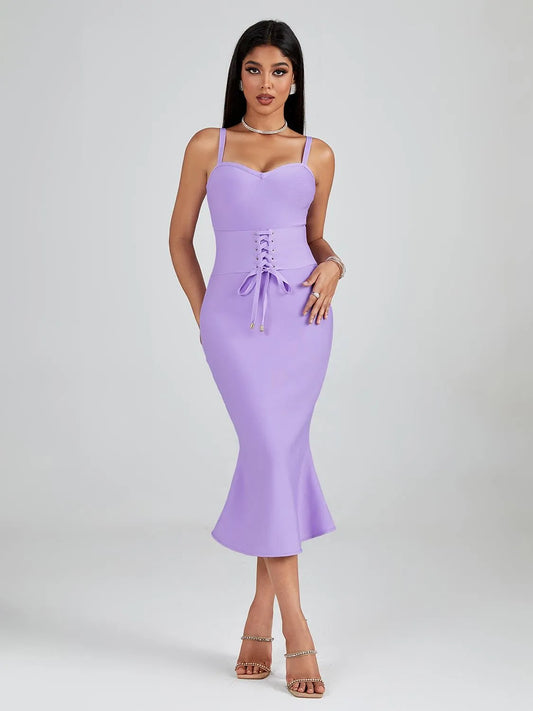  Elegant Mermaid Evening Midi Dress - Dresses - DYAVOR® 