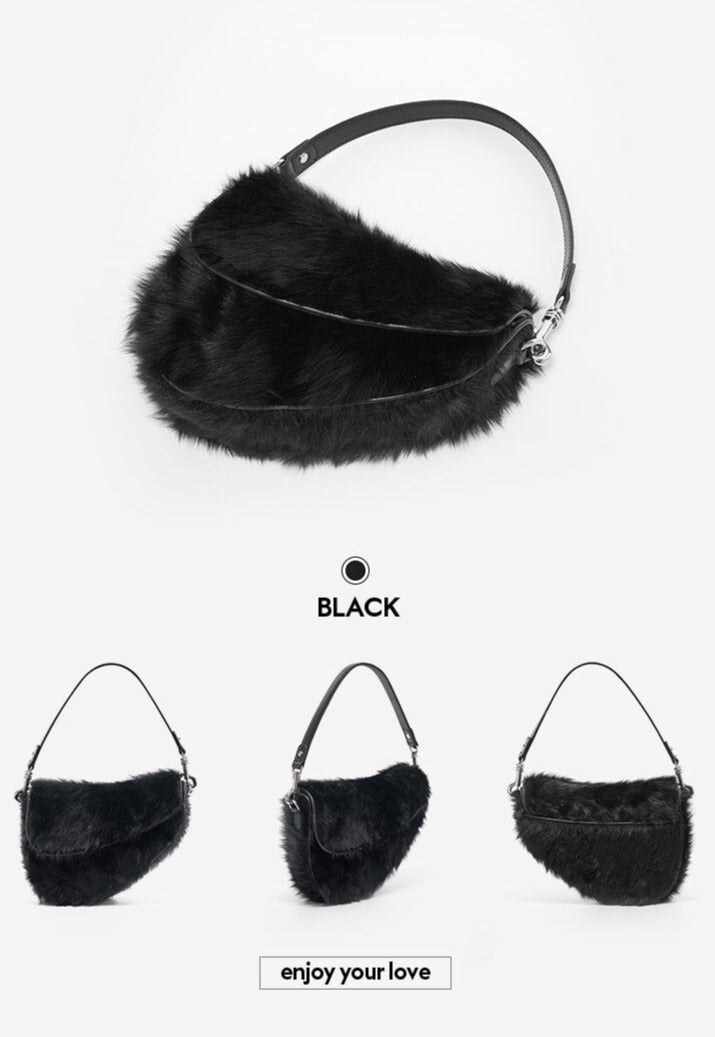  Shearling Women's Shoulder Purse - Hand Bag - DYAVOR® 