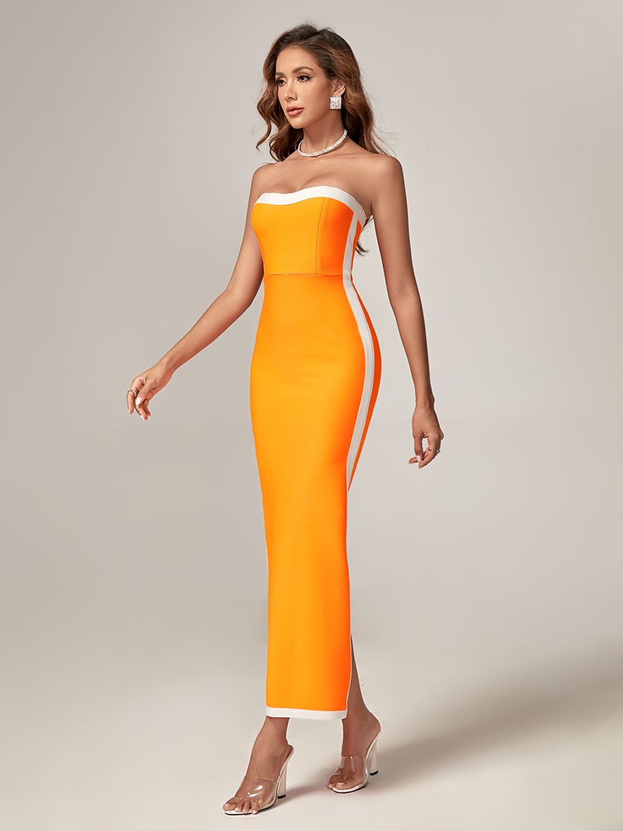 Strapless Bodycon Maxi Dress