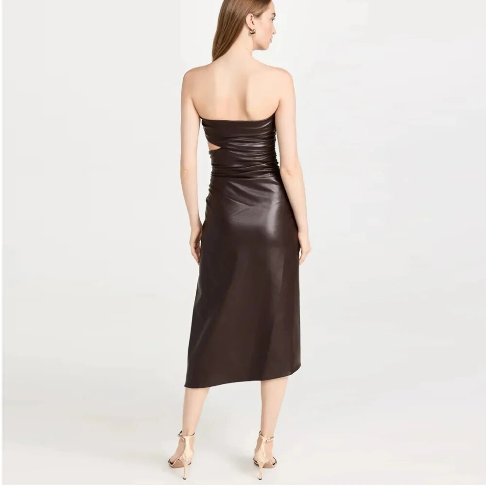  Chic Strapless Leather Dress - Dresses - DYAVOR® 