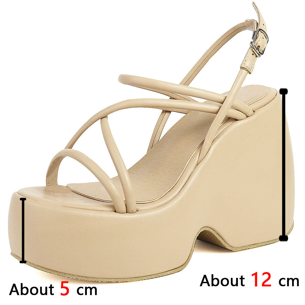 Woman Sandals Shoes Wedges High Heeled Comfy Leisure