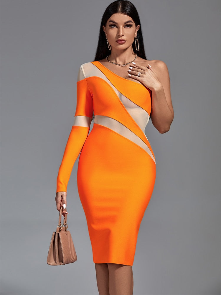 Orange Bodycon Dress