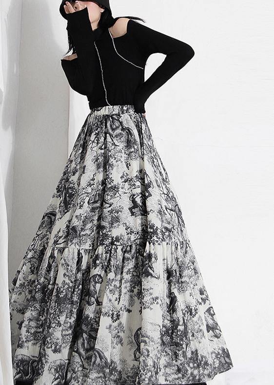  Simple Print Patchwork Summer Chiffon Skirts - Skirts - DYAVOR® 