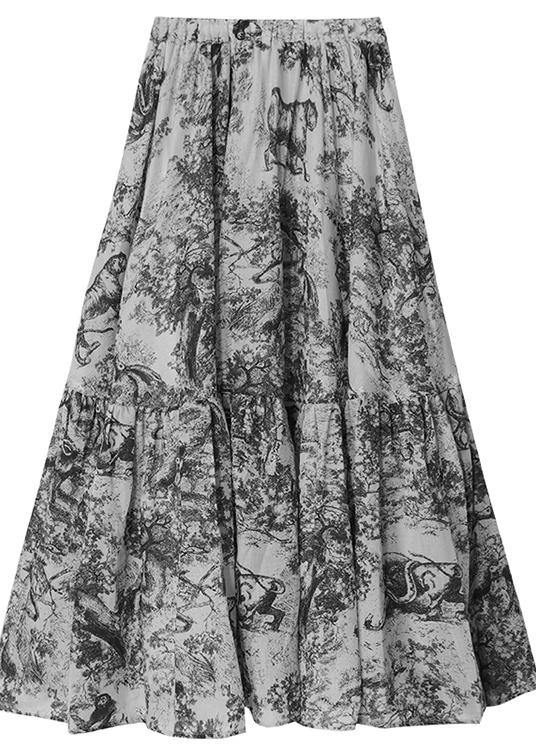  Simple Print Patchwork Summer Chiffon Skirts - Skirts - DYAVOR® 