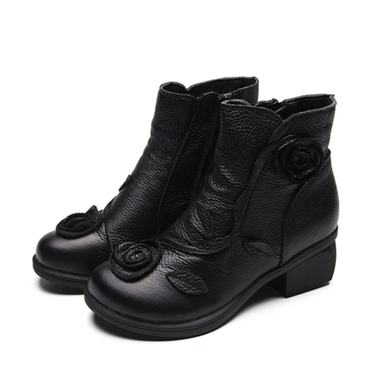  Sthefany Women's Autumn Winter Ankle Black Boots - Booties - DYAVOR® 