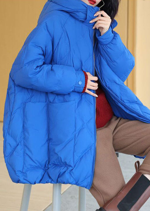  Style Blue Hooded Oversized Duck Down Puffer Jacket Winter - Down Jackets - DYAVOR® 