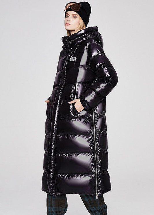  Unique Black Hooded Solid Color Duck Down Puffer Jacket Winter - Down Jackets - DYAVOR® 