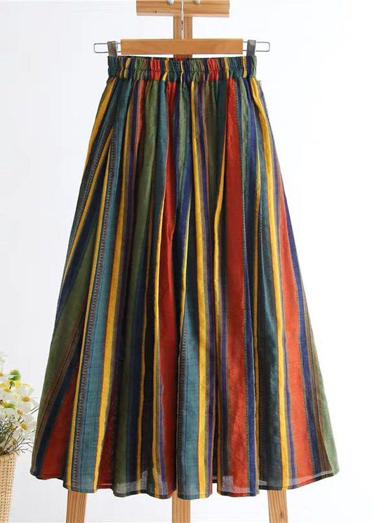  Unique Rainbow elastic waist Striped Skirt Spring - Skirts - DYAVOR® 