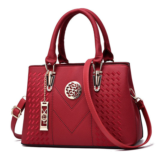  Uptown Leather Embroidery Handbag - Hand Bag - DYAVOR® 