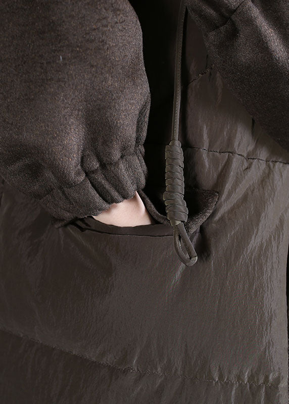  Vintage Green Zip Up Fine Duck Down Puffer Coat Winter - Down Jackets - DYAVOR® 