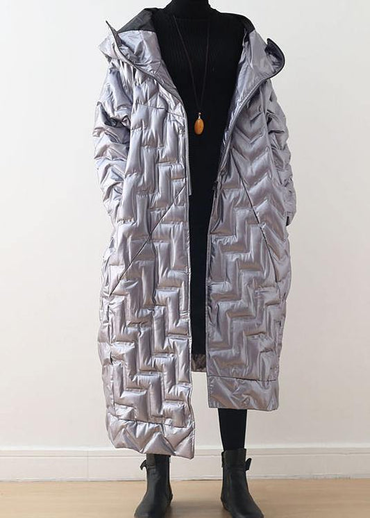  Warm green glossy down coat winter plus size hoodedwomens parka thick Elegant Jackets -  - DYAVOR® 