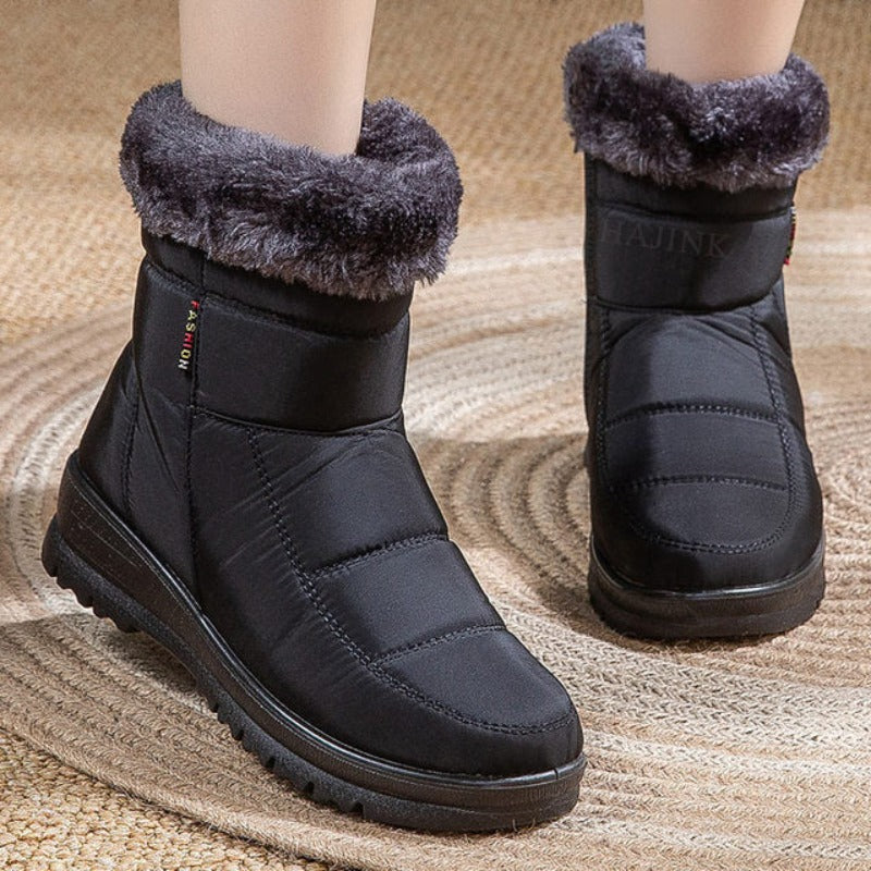  Groovywish Women Casual Fur Snow Boots Nonslip Zipper Orthopedic Shoes -  - DYAVOR® 