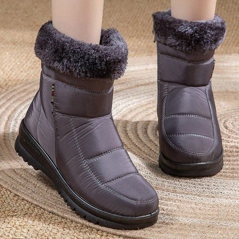  Groovywish Women Casual Fur Snow Boots Nonslip Zipper Orthopedic Shoes -  - DYAVOR® 
