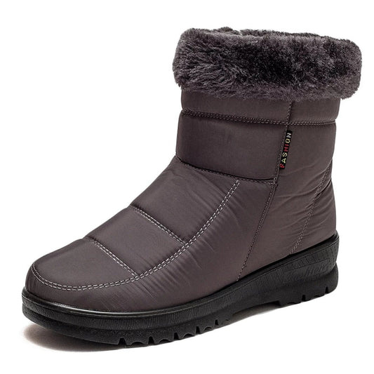  Groovywish Women Casual Fur Snow Boots Nonslip Zipper Orthopedic Shoes -  - DYAVOR® 