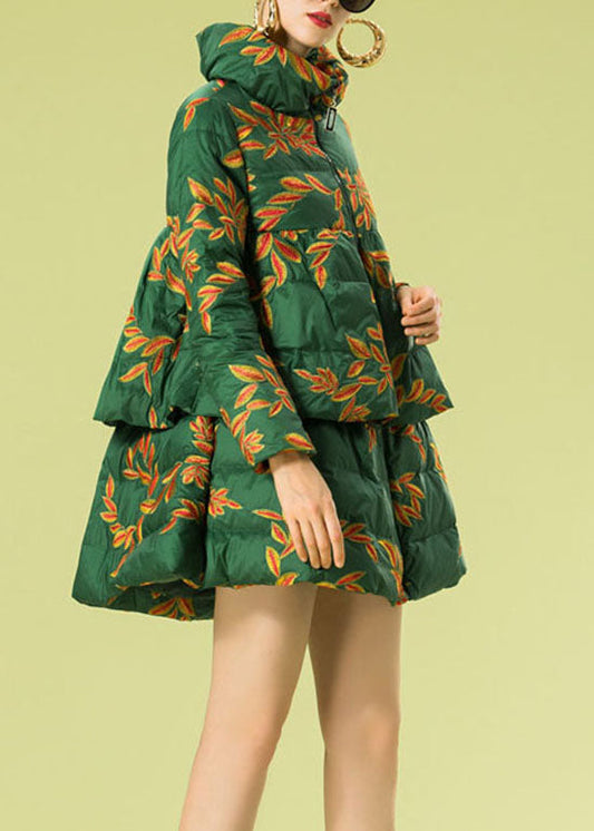  Women Green Embroideried warm Duck Down Winter Coats - Down Jackets - DYAVOR® 
