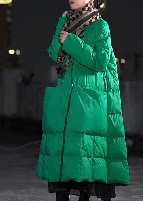  Women Green Stand Collar Pockets Warm Duck Down Canada Goose Jacket Winter - Down Jackets - DYAVOR® 