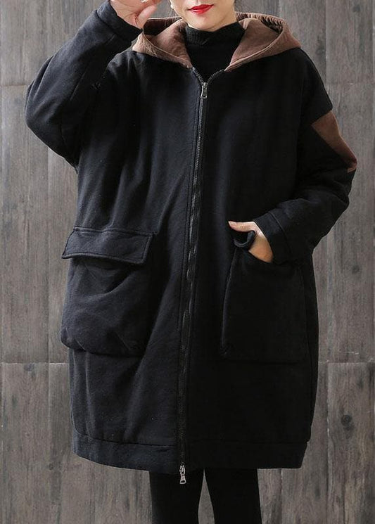  Women chocolate Plus Size trench coat Tutorials hooded zippered coats -  - DYAVOR® 