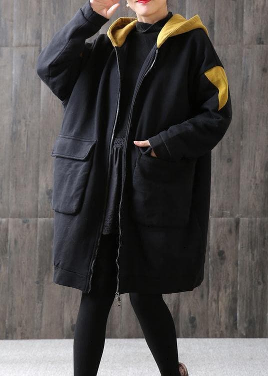  Women chocolate Plus Size trench coat Tutorials hooded zippered coats -  - DYAVOR® 