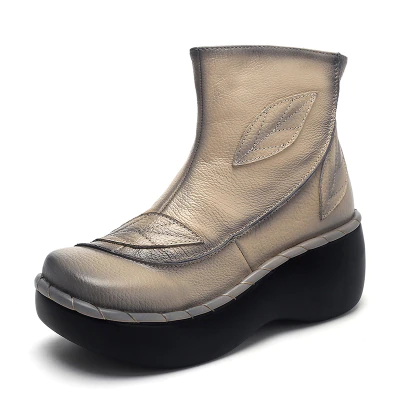  Zafiro Women's Spring Autumn Platform Booties - Booties - DYAVOR® 