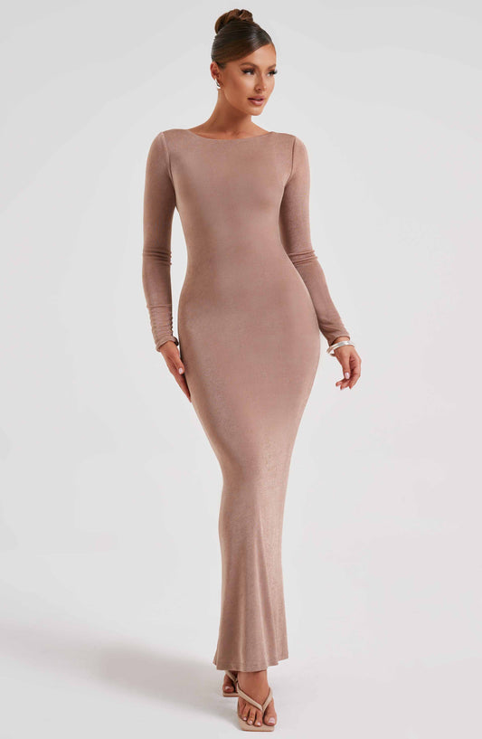  Anastassia Maxi Dress - Chocolate - Dress - DYAVOR® 