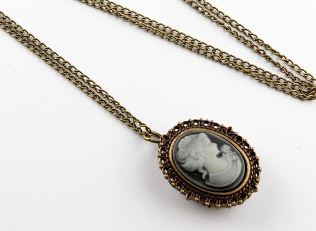  Antique Vintage Unisex Bronze White Beauty Lady Icon Pocket FOB Watch - Unisex Style Watches - DYAVOR® 