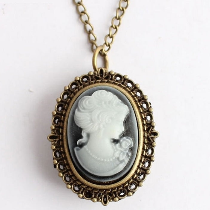  Antique Vintage Unisex Bronze White Beauty Lady Icon Pocket FOB Watch - Unisex Style Watches - DYAVOR® 