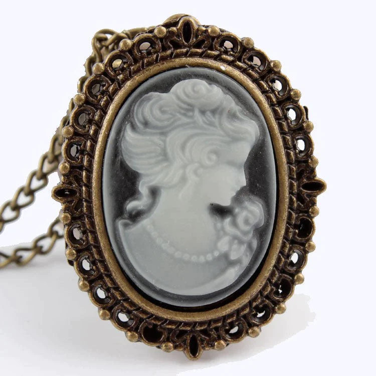  Antique Vintage Unisex Bronze White Beauty Lady Icon Pocket FOB Watch - Unisex Style Watches - DYAVOR® 