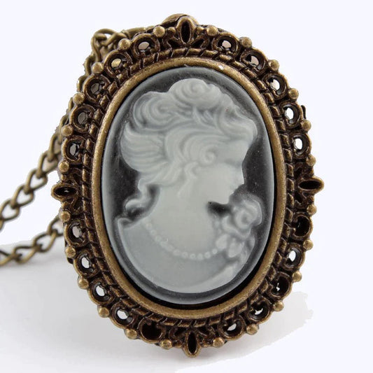  Antique Vintage Unisex Bronze White Beauty Lady Icon Pocket FOB Watch - Unisex Style Watches - DYAVOR® 