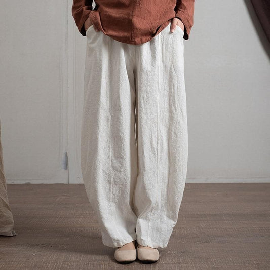  Japanese Zen Cotton Linen Palazzo Pants  | Zen -  - DYAVOR® 
