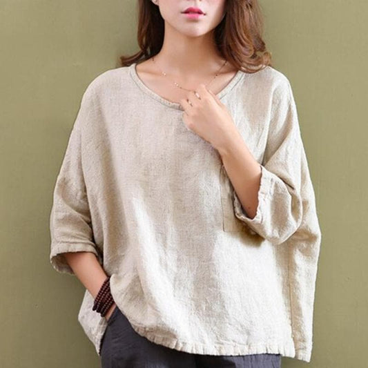  Loose Cotton and Linen Shirt | Zen -  - DYAVOR® 