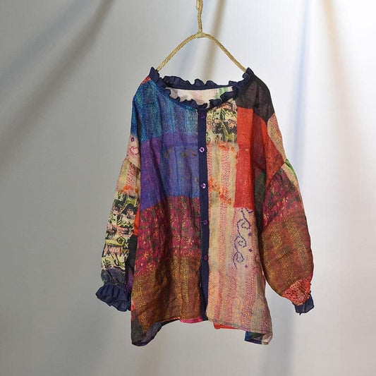  New Age Hippie Patchwork Blouse -  - DYAVOR® 