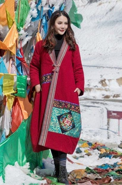  Artful Patchwork Long Trench Coat - Coats - DYAVOR® 