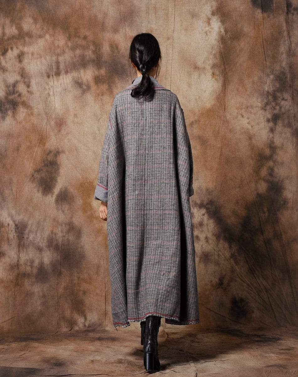  Vintage Chic Plaid Wool Coat - Coats - DYAVOR® 