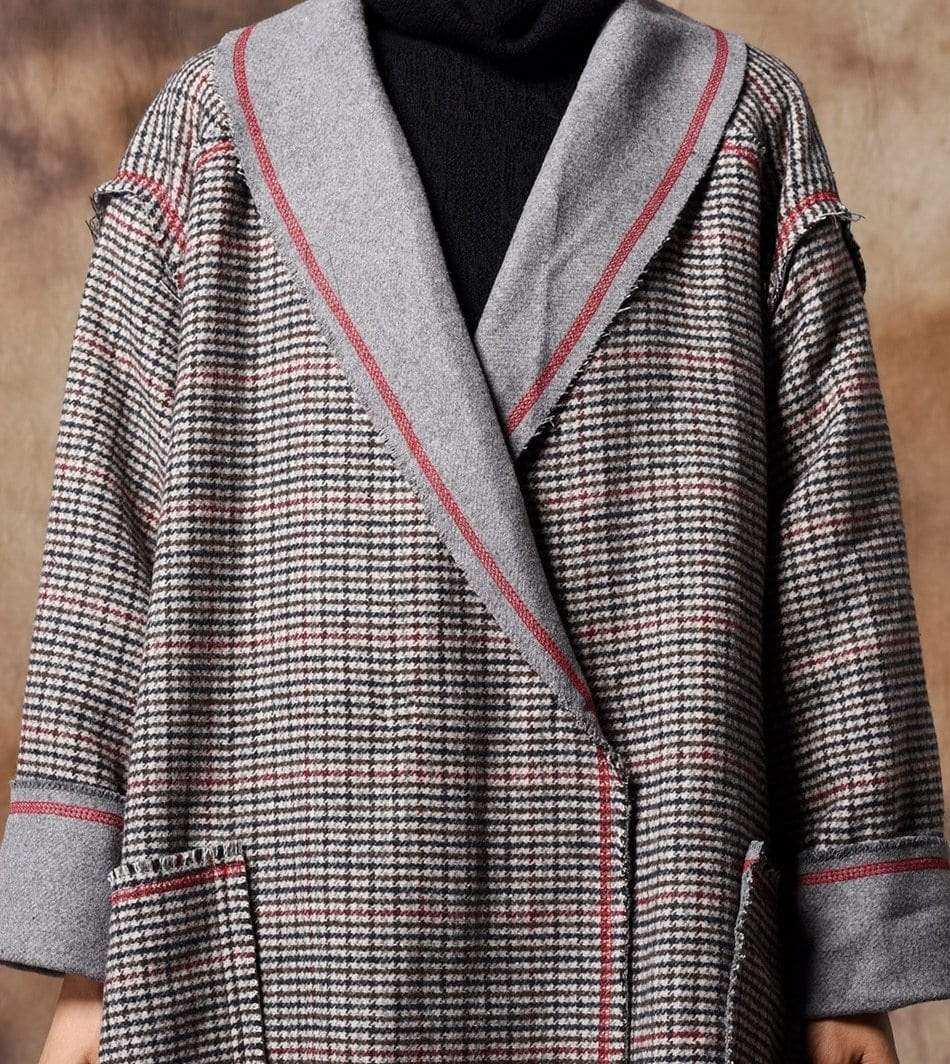  Vintage Chic Plaid Wool Coat - Coats - DYAVOR® 