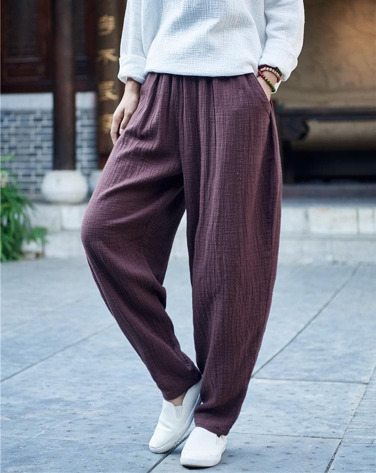  Vintage Pleated Linen Pants  | Zen -  - DYAVOR® 