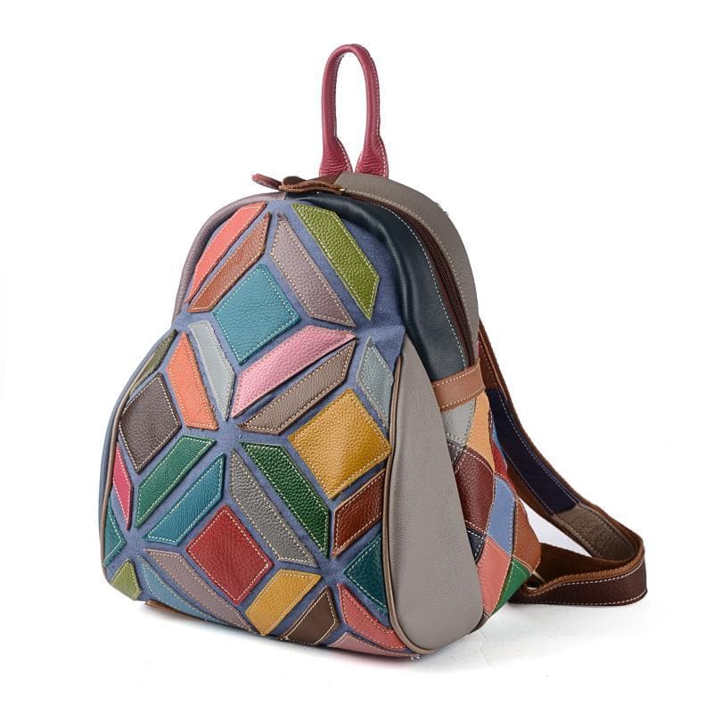  Genuine Leather Colorful Backpack -  - DYAVOR® 