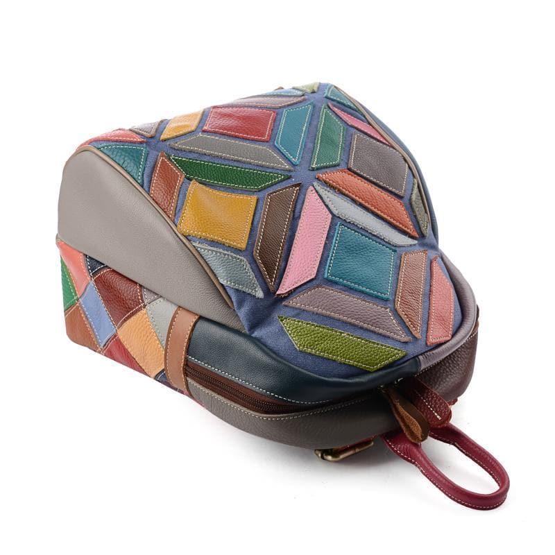  Genuine Leather Colorful Backpack -  - DYAVOR® 