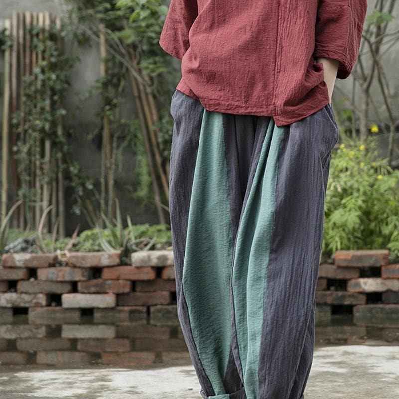  Gradient Colors Linen Harem Pants  | Lotus - Harem Pants - DYAVOR® 
