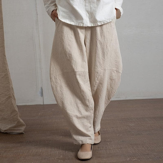  Cotton and Linen Wide Leg Harem Pants  | Zen - Harem Pants - DYAVOR® 