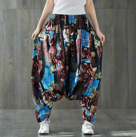  Colorful Plus Size Drop Crotch Harem Pants - Harem Pants - DYAVOR® 