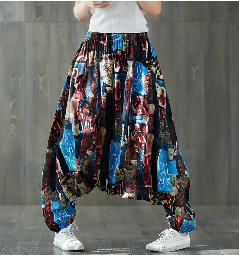  Colorful Plus Size Drop Crotch Harem Pants - Harem Pants - DYAVOR® 