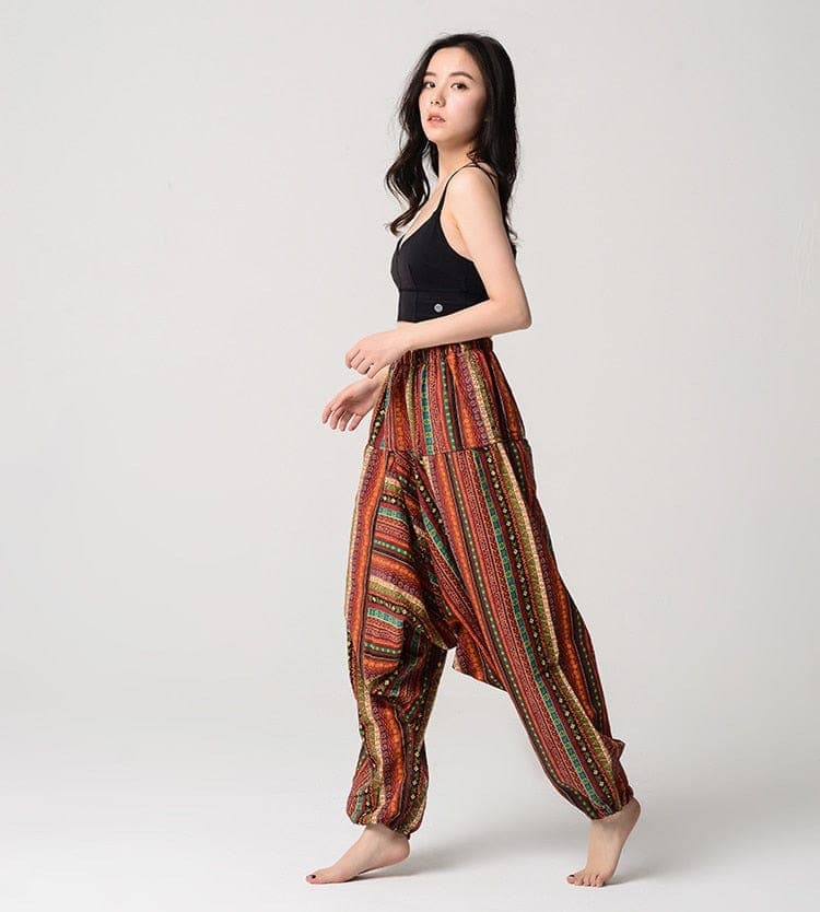 Zen Geometry Loose Harem Pants