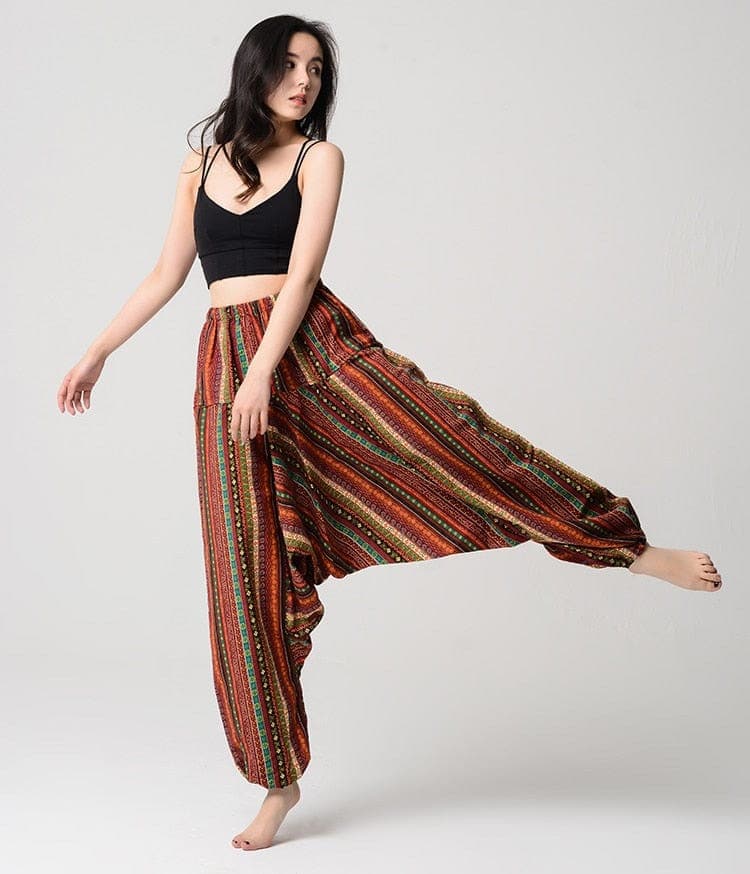 Zen Geometry Loose Harem Pants