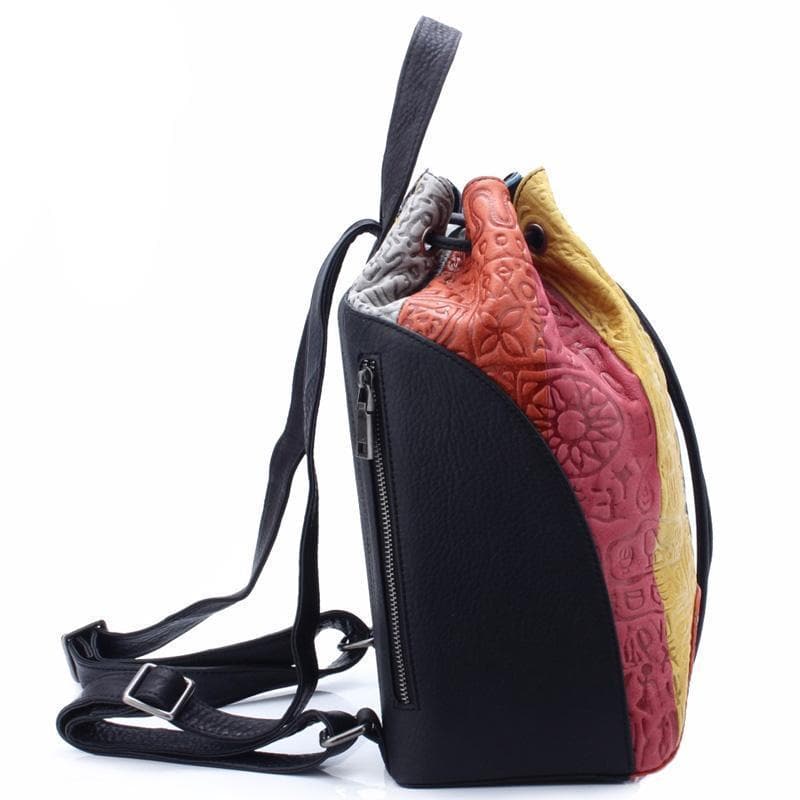  Colorful Leather Embossed String Backpack -  - DYAVOR® 